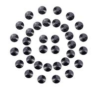 288Pcs Black Crystal Rhinestones Glass Flatback Rhinestones Gemstones for Nail Face Makeup Art Crafts Clothes Decoration -(SS34 7.0mm Black)