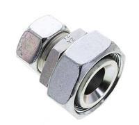 28L & 42L Racor recto de acero zincado con rótula 160 bar Junta tórica de NBR Cono de estanquidad ISO 8434-1