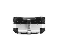 28L 45L 55L 65L 100L Motocicleta Topcase Caja De Almacenamiento Universal Para Equipaje Trasero Maleta Impermeable De Moto Equipaje De Aluminio Baúl Para Casco Con Respaldo ( Color : Silver , Size : 2