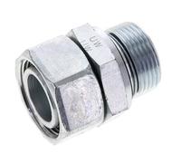 28L y M33x2 Acero Zincado Giratorio Recto con Rosca Macho 160 bar Junta tórica de NBR Cono de Sellado Ajustable ISO 8434-1