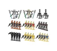 28pcs Pack Battle Soldiers, Generals And Droids with Weapons Minifigure Set, Building Blocks Action Figures Toy Kids Gift FBO
