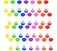 28PCS Sanduhr Sanduhr, HOSTK 2 Minuten Sanduhr Bunte Sanduhr Niedliche Sanduhr Zeitmesser Set Zahnsten-Timer für Kinder Klassenzimmer Spiel Haus Küche Büro, 7 Farben