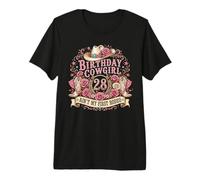 28th Birthday Cowgirl 28 Year Old Country Western Girl Women Camiseta Premium