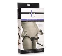 28X Double Diva 1.5" Double Dildo w/Harness & R/C - Black