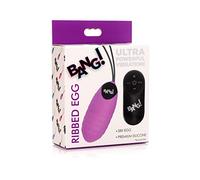 28X Ribbed Silicone Egg - Purple