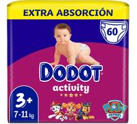 ¡29% DTO! Activity Pañales de 7 a 11 kg talla 3+ Extra absorción