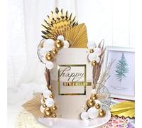 29 piezas Decoración de Tartas Oro Happy Birthday Cake Topper Decoracion Tartas Cumpleaños Bohemia Decoracion de Tarta para Bodas, Fiestas, Cumpleaños
