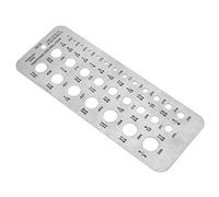 29 Tamaños Medidor de broca de acero inoxidable Medidor de broca para medir Perno Diámetro de alambre Tamaño de rosca de tornillo