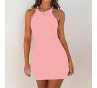 29) Vestido ajustado sin mangas para mujer, elegante e irresistible (XL rosa)
