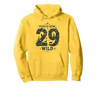 29 Years of Being Wild - Regalo de cumpleaños para Amantes de la Naturaleza Sudadera con Capucha, Unisex para Adultos, Limón, M