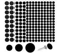 290 cubiertas de tornillos autoadhesivas, 12 mm, 15 mm, 21 mm, no se decoloran, cubierta de agujero blanco, PVC, a prueba de polvo, tapas de tornillos adhesivas para muebles, tornillos de madera