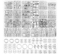 290 Piezas Adornos Pelo, 11 Estilos Accesorios Pelo, Cabello Dreadlocks Decoración con Una Caja de Joyas, Ajustable Joyas para Rastas para Los Hombres las Mujeres