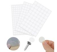 290 Piezas Pegatinas Tapa Tornillos, 12mm/15mm/21mm Pegatinas para Agujeros De Tornillos, Ideal para Muebles De Madera, Armario, Cajón
