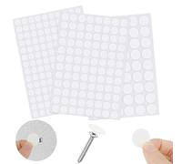 290 Piezas Pegatinas Tapa Tornillos, 12mm/15mm/21mm Tapa Tornillos Blanco, Pegatinas para Agujeros, Autoadhesivas Tapar Agujeros Mueble para Muebles De Madera Armario Cajón