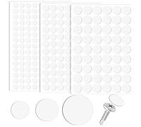 290 Piezas Tapa Tornillos Blanco, 12mm/15mm/21mm Tapar Agujeros Mueble Pegatinas Autoadhesivas para Muebles Agujeros Pared Pegatina, Pegatinas Tapa Tornillos Pared Muebles Armarios Mesas Reparación