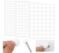 290 Piezas Tapa Tornillos Blanco,Pegatinas Tapa Tornillos,Tapa Agujeros Mueble,Tapa Tornillos,PVC Tapar Agujeros Mueble,para Muebles Tapa Agujeros,Armarios,Mesas,Ø 12mm,Ø 15mm,Ø 21mm