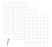 290 Piezas Tapa Tornillos Blanco,Pegatinas Tapa Tornillos,Tapa Agujeros Mueble,Tapa Tornillos,PVC Tapar Agujeros Mueble,para Muebles Tapa Agujeros,Armarios,Mesas,Ø 12mm,Ø 15mm,Ø 21mm