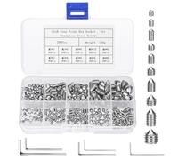 290 Piezas Tornillos de Cabeza Esférica Cónica, Juego de Tornillos Allen M3/M4/M5/M6/M8, Juego de Tornillos Privados, Manija de Puerta con 5 Llaves Hexagonales