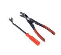 (292) Juego de 2 alicates para quitar clips y hebillas de molduras de puertas de coche. Incluye destornillador