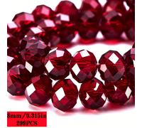 299 piezas de cuentas de vidrio facetado de 4mm/6mm/8mm, cuentas para ruedas, cuentas separadoras para hacer joyería DIY, cuentas para pulseras, collares y decoraciones artesanales