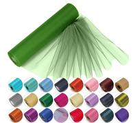 29cm X 25m Salvia Rollo De Organza Fino Tela - Elegante Decorativo Paño para Boda Silla Lazos, Caminos de Mesa, Detalles Fiesta - Manualidades Suministros para Listones, Vestido Adornos Y Bolsas