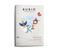 2A Mayúsculas RUBIO | Aprender a escribir en mayúsculas letras vocales: I, O, E, A, U y consonantes Y, L, P, M, S, T, N, D, F. Trazos y lectoescritura. | +4 años