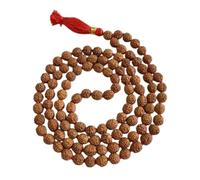 2activelife Religious - Auténticas semillas de Rudraksh Mala, 5 caras de Rudraksha del Himalaya (108 cuentas Mala, 8 mm aproximadamente)