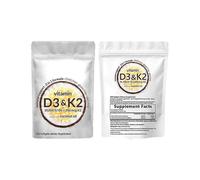 (2bag)2-in-1 D & K, D3 10,000 IU K2, Virgin Coconut Oil, Promotes Calcium Absorption