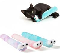 2BB Almohada de juguete para gatos, juguete con cremallera, que contiene hierba gatera, papel fuerte, atrae al gatito a jugar, 12.5 pulgadas, 3 paquetes (teñido anudado rosa, verde, morado)