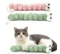2BB Almohada de juguete para gatos, juguete con cremallera, que contiene hierba gatera, papel fuerte, atrae al gatito a jugar, 12.5 pulgadas, 3 paquetes (verde guisante, rosa)