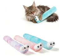 2BB Almohada de juguete para gatos, juguete con cremallera, que contiene hierba gatera, papel fuerte, atrae al gatito a jugar, 12.5 pulgadas, 3 paquetes (teñido anudado rosa, verde, morado)