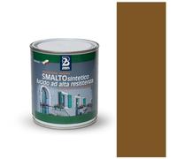 2BM Esmalte sintético de alta resistencia marrón terracota RAL8003 con disolvente brillante inodoro, no amarilleo, apto para madera, metal y pared, para interiores y exteriores | Formato 0,75 l