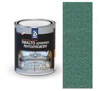 2BM Esmalte sintético ferromicáceo con disolvente, color verde 130 con pigmentos metálicos, ideal como base y acabado para superficie rugosa | Protección exterior de hierro forjado | Formato de 2,5 l