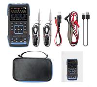 2c53t - Osciloscopio digital 3 en 1, generador de señal, 50 mhz, ancho de banda, 250 ms/s, muestreo 2.8 LCD ± 400 V, batería antiquemadura de 3000 mAh (2C53T con P6100x2)