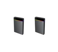 2Conjunto Caja para Disco Duro Externo HDD/SSD de 2,5 Pulgadas, Tipo C, RGB, A USB 3.2 Gen1, 5 Gbps, Sin Herramientas