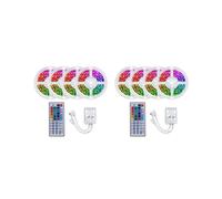 2Conjunto Tira de Luz LED RGB de 20M 3528 1200LEDs Tira de Luz LED Flexible con Control Remoto de 44 Teclas para Dormitorio Halloween Navidad