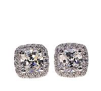 2ct Lab Pink Diamond Stud Earring Real Jewelry Engagement Wedding Earrings For Women Men Party Gift