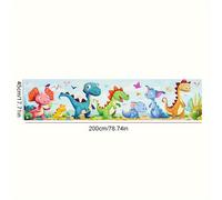 2D - 2D - 1 de banner 2D de poliéster con un bosque de dinosaurios, ideal para decoración de , adornos para fiestas, con medidas de 17.7 por 78.74 pulgadas, para interiores y exteriores, en el jardín