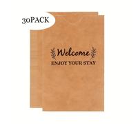 2D 30 unidades de tarjeteros de papel para tarjetas de identificación de hotel, tarjeteros de bienvenida para hoteles, resorts, alojamientos de boda, alquileres de vacaciones, moteles e inns