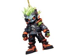 2D Acrylic Car Pendant - Halloween Acrylic Pendant Supplies - 2D Flat Skull Design Halloweenn Festival Party Supplies, Halloween Tree Decoration