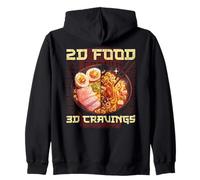 2D Comida 3D Antojos Anime Ramen Bowl Otaku Meme Sudadera con Capucha