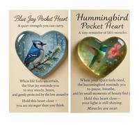 2D Cute Birds pockets hug cards, A pockets hug for friends 10 * 8 cm, Little Friend Ornaments Acrylic Souvenir, Christmas Greetings For Men Women Bird Lovers Graduation Birthday Party Holiday (2