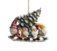 2D Flat Cute Acrylic Christmas Gnomes Decorations 8cm Length, Lightweight Holiday Ornaments for Indoor Display, Winter Daily Home, Birthday Party, Vacation Decor