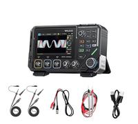 2D15P Osciloscopio Digital de 100 MHz, 3 en 1 Multímetro/Generador de Señales DDS/Osciloscopio, 2 Canales, Multímetro de 4,5 dígitos, 19’999 TRMS, Muestreo de 500MS/s, Pantalla Táctil de 4,3"