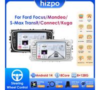 Radio con Android para coche, reproductor Multimedia con Audio estéreo, WIFI, para Ford Focus 2, Mondeo S MAX C, Mondeo Galaxy Transit Connect 2010, Kuga S7 SLIVER