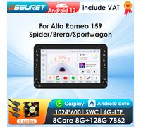 2Din Android 12 CarPlay Android Auto Radio para Alfa Romeo 159 Brera Spider Sportwagon coche Multimedia GPS 4G autoradio 7862 S6 (8Core 6G 64G)