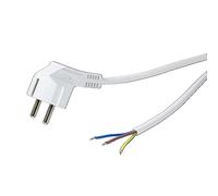 2direct GmbH Cable De Alimentación, Cable Abierto Schuko Termina, 1,5 M, Blanco
