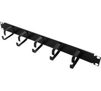 2direct GmbH Logilink 19 Zoll Cable Management Bar 1U con 5 Soportes Metálicos Fijos, Negro