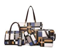 2E-youth Designer Purses and Handbags for Women Satchel Shoulder Bag Tote Top Handle Bag (gezi6-blue)