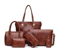2E-youth Monederos y bolsos de diseñador para mujer, bolso de hombro con asa superior, 5A-marrón, Large